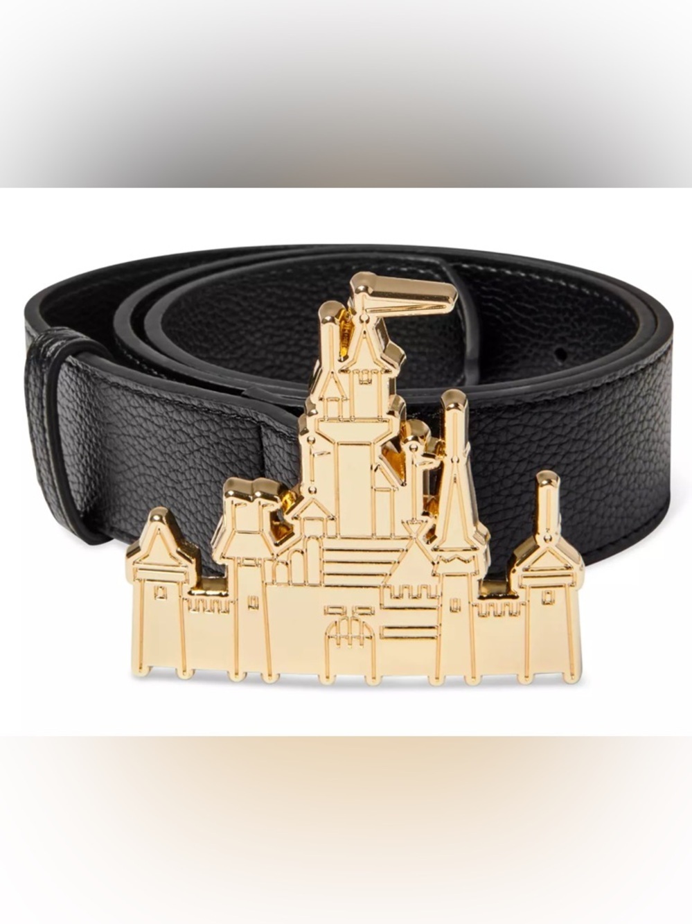 NEW Disney Theme Parks Fantasyland Castle Gold Belt Size L/XL